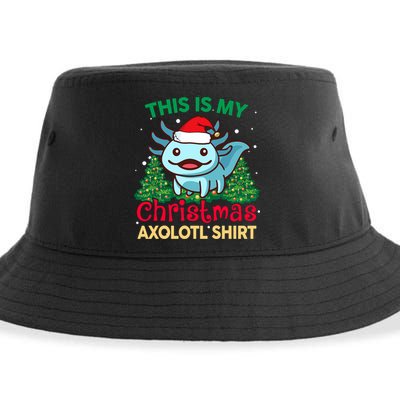 This Is My Christmas Axolotl Pajamas Pjs Sustainable Bucket Hat