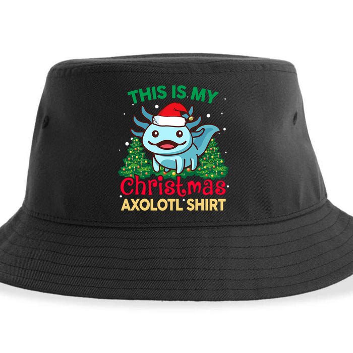 This Is My Christmas Axolotl Pajamas Pjs Sustainable Bucket Hat