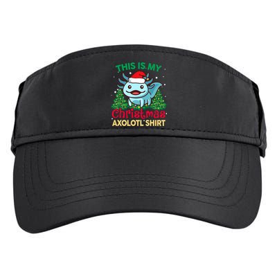 This Is My Christmas Axolotl Pajamas Pjs Adult Drive Performance Visor