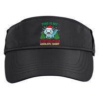 This Is My Christmas Axolotl Pajamas Pjs Adult Drive Performance Visor