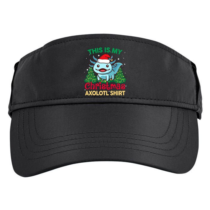 This Is My Christmas Axolotl Pajamas Pjs Adult Drive Performance Visor