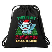 This Is My Christmas Axolotl Pajamas Pjs Drawstring Bag