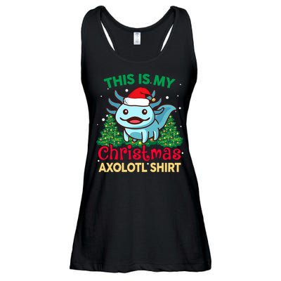This Is My Christmas Axolotl Pajamas Pjs Ladies Essential Flowy Tank