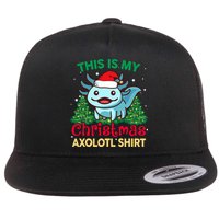 This Is My Christmas Axolotl Pajamas Pjs Flat Bill Trucker Hat