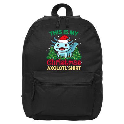 This Is My Christmas Axolotl Pajamas Pjs 16 in Basic Backpack
