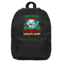 This Is My Christmas Axolotl Pajamas Pjs 16 in Basic Backpack
