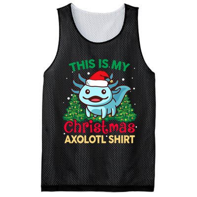 This Is My Christmas Axolotl Pajamas Pjs Mesh Reversible Basketball Jersey Tank
