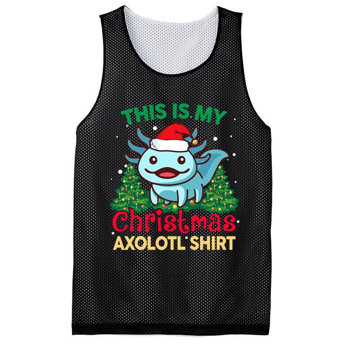 This Is My Christmas Axolotl Pajamas Pjs Mesh Reversible Basketball Jersey Tank