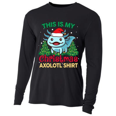 This Is My Christmas Axolotl Pajamas Pjs Cooling Performance Long Sleeve Crew