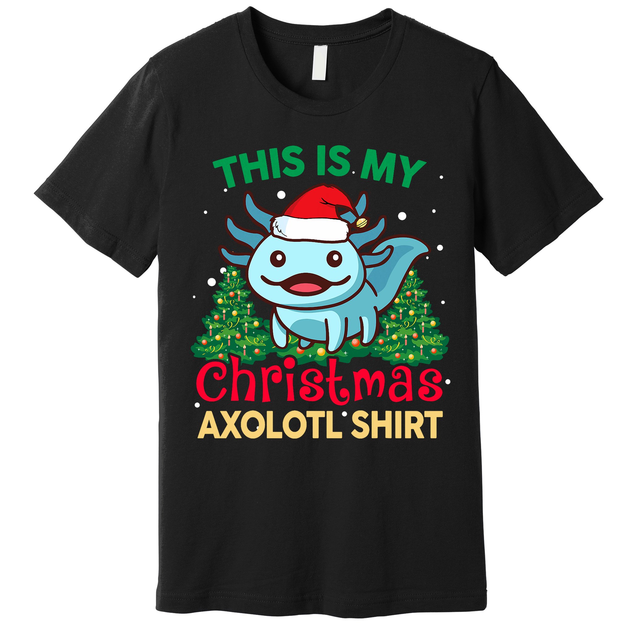 This Is My Christmas Axolotl Pajamas Pjs Premium T-Shirt