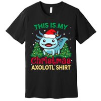 This Is My Christmas Axolotl Pajamas Pjs Premium T-Shirt
