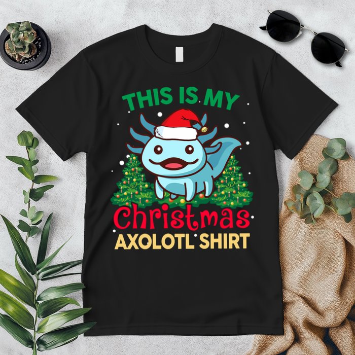 This Is My Christmas Axolotl Pajamas Pjs Premium T-Shirt