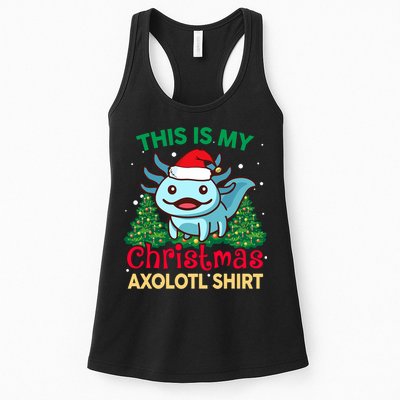 This Is My Christmas Axolotl Pajamas Pjs Womens Tank Top
