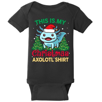 This Is My Christmas Axolotl Pajamas Pjs Baby Bodysuit