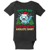 This Is My Christmas Axolotl Pajamas Pjs Baby Bodysuit