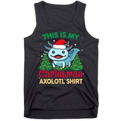 This Is My Christmas Axolotl Pajamas Pjs Tank Top