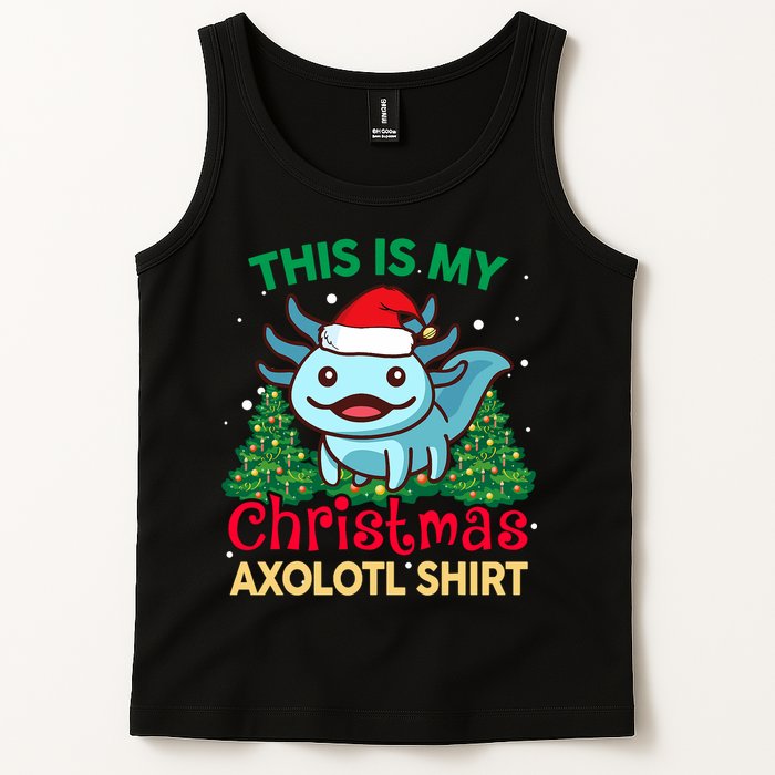 This Is My Christmas Axolotl Pajamas Pjs Tank Top