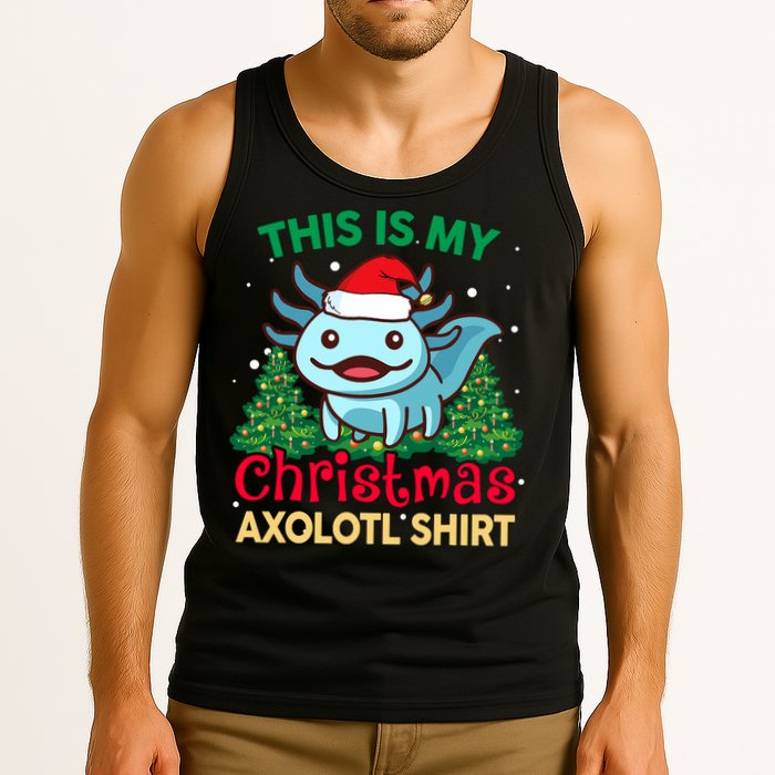 This Is My Christmas Axolotl Pajamas Pjs Tank Top