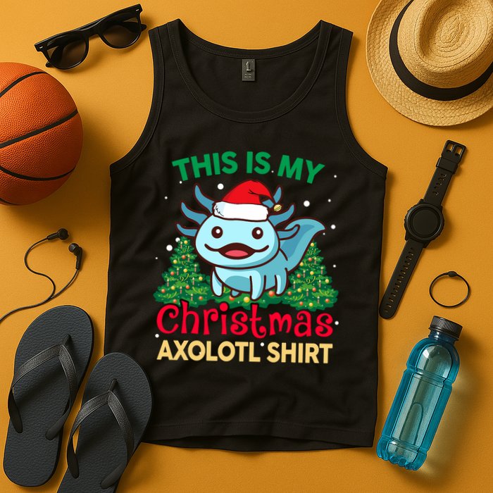 This Is My Christmas Axolotl Pajamas Pjs Tank Top