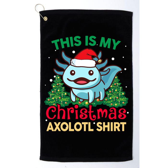 This Is My Christmas Axolotl Pajamas Pjs Golf Towel