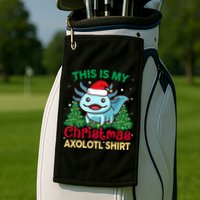 This Is My Christmas Axolotl Pajamas Pjs Golf Towel
