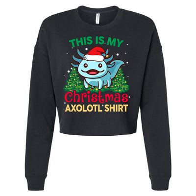 This Is My Christmas Axolotl Pajamas Pjs Cropped Pullover Crew