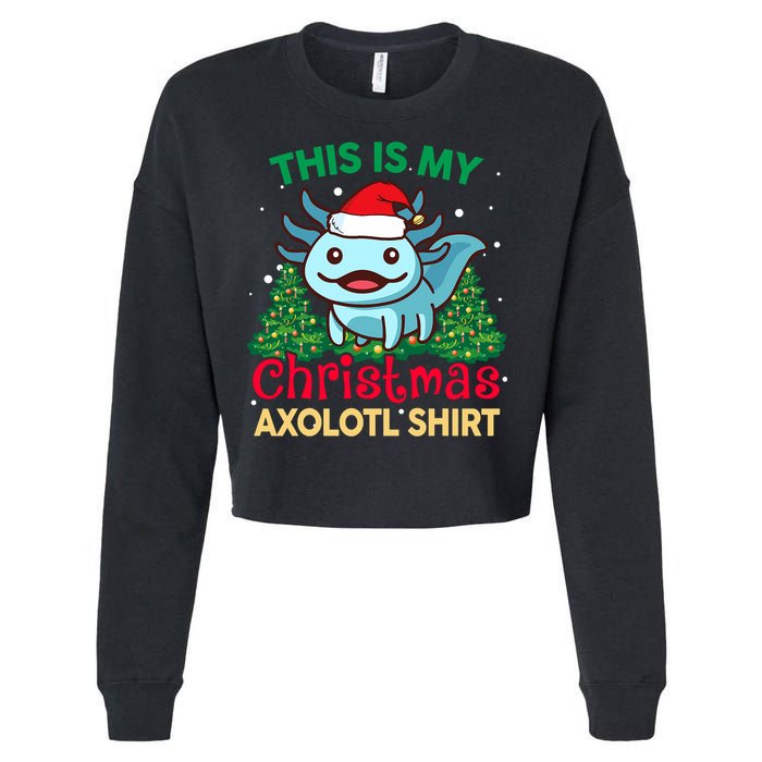 This Is My Christmas Axolotl Pajamas Pjs Cropped Pullover Crew