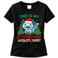 This Is My Christmas Axolotl Pajamas Pjs Womens T-Shirt