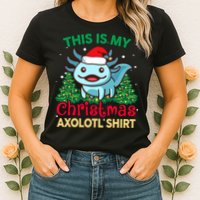 This Is My Christmas Axolotl Pajamas Pjs Womens T-Shirt