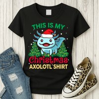 This Is My Christmas Axolotl Pajamas Pjs Womens T-Shirt