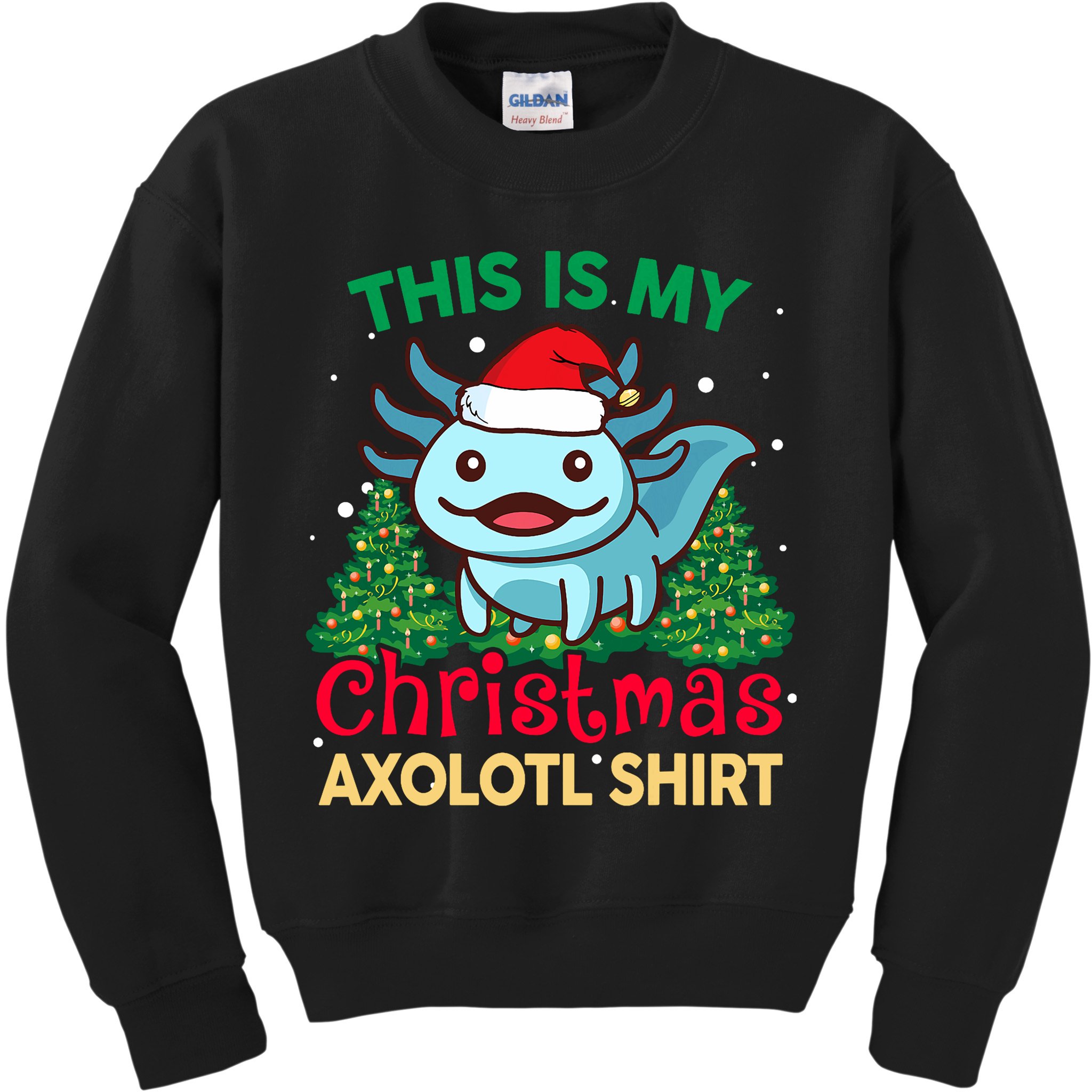 This Is My Christmas Axolotl Pajamas Pjs Kids Sweatshirt