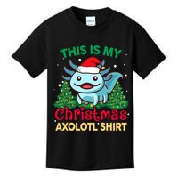 This Is My Christmas Axolotl Pajamas Pjs Kids T-Shirt