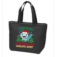 This Is My Christmas Axolotl Pajamas Pjs Zip Tote Bag