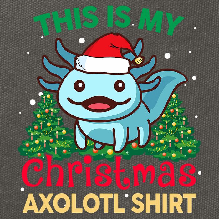 This Is My Christmas Axolotl Pajamas Pjs Cotton Canvas Backpack