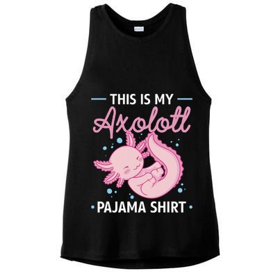 This Is My Axolotl Pajama Axolotl Pajamas Ladies PosiCharge Tri-Blend Wicking Tank