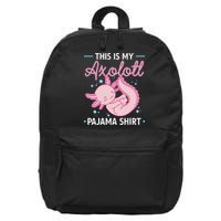 This Is My Axolotl Pajama Axolotl Pajamas 16 in Basic Backpack