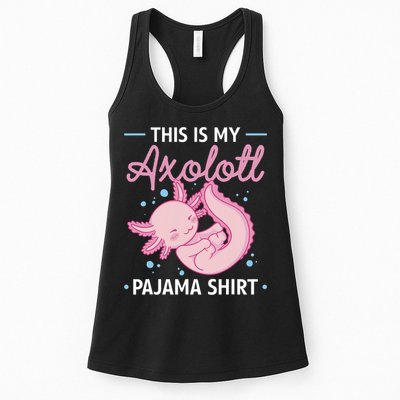 This Is My Axolotl Pajama Axolotl Pajamas Womens Tank Top