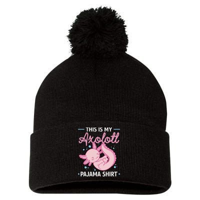 This Is My Axolotl Pajama Axolotl Pajamas Pom Pom 12in Knit Beanie