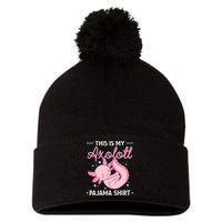 This Is My Axolotl Pajama Axolotl Pajamas Pom Pom 12in Knit Beanie