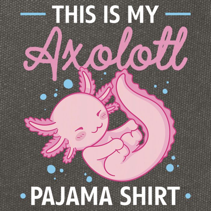 This Is My Axolotl Pajama Axolotl Pajamas Cotton Canvas Backpack