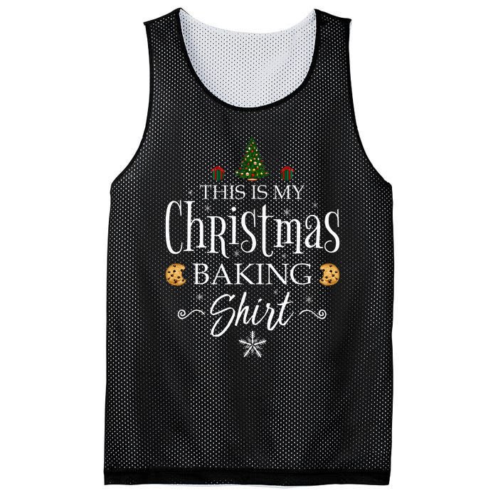 This Is My Christmas Baking Funny Baker Gift Mesh Reversible Basketball Jersey Tank