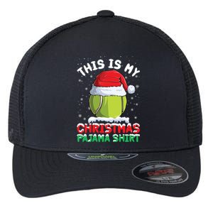 This Is My Christmas Pajama Gift Tennis Ball Santa Hat Xmas Cool Gift Flexfit Unipanel Trucker Cap