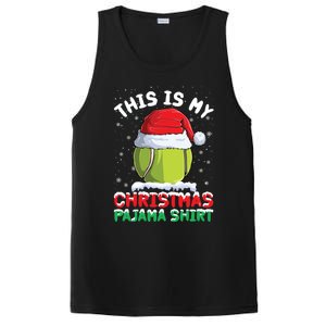 This Is My Christmas Pajama Gift Tennis Ball Santa Hat Xmas Cool Gift PosiCharge Competitor Tank