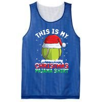 This Is My Christmas Pajama Gift Tennis Ball Santa Hat Xmas Cool Gift Mesh Reversible Basketball Jersey Tank