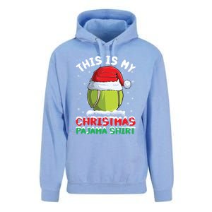 This Is My Christmas Pajama Gift Tennis Ball Santa Hat Xmas Cool Gift Unisex Surf Hoodie