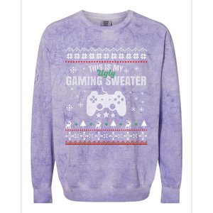 This Is My Ugly Gaming Funny Christmas Video Gamer Cute Gift Colorblast Crewneck Sweatshirt