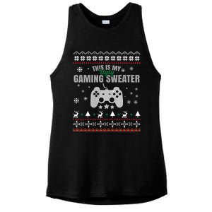 This Is My Ugly Gaming Funny Christmas Video Gamer Cute Gift Ladies PosiCharge Tri-Blend Wicking Tank