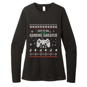 This Is My Ugly Gaming Funny Christmas Video Gamer Cute Gift Womens CVC Long Sleeve Shirt