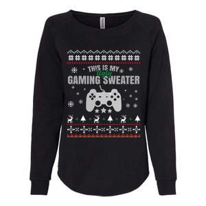 This Is My Ugly Gaming Funny Christmas Video Gamer Cute Gift Womens California Wash Sweatshirt