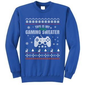 This Is My Ugly Gaming Funny Christmas Video Gamer Cute Gift Tall Sweatshirt